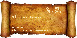 Mózsa Domos névjegykártya